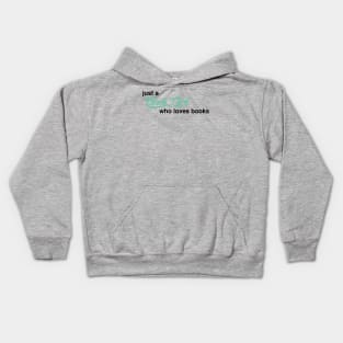 Black Girl Who Loves Books Teal 2 Kids Hoodie